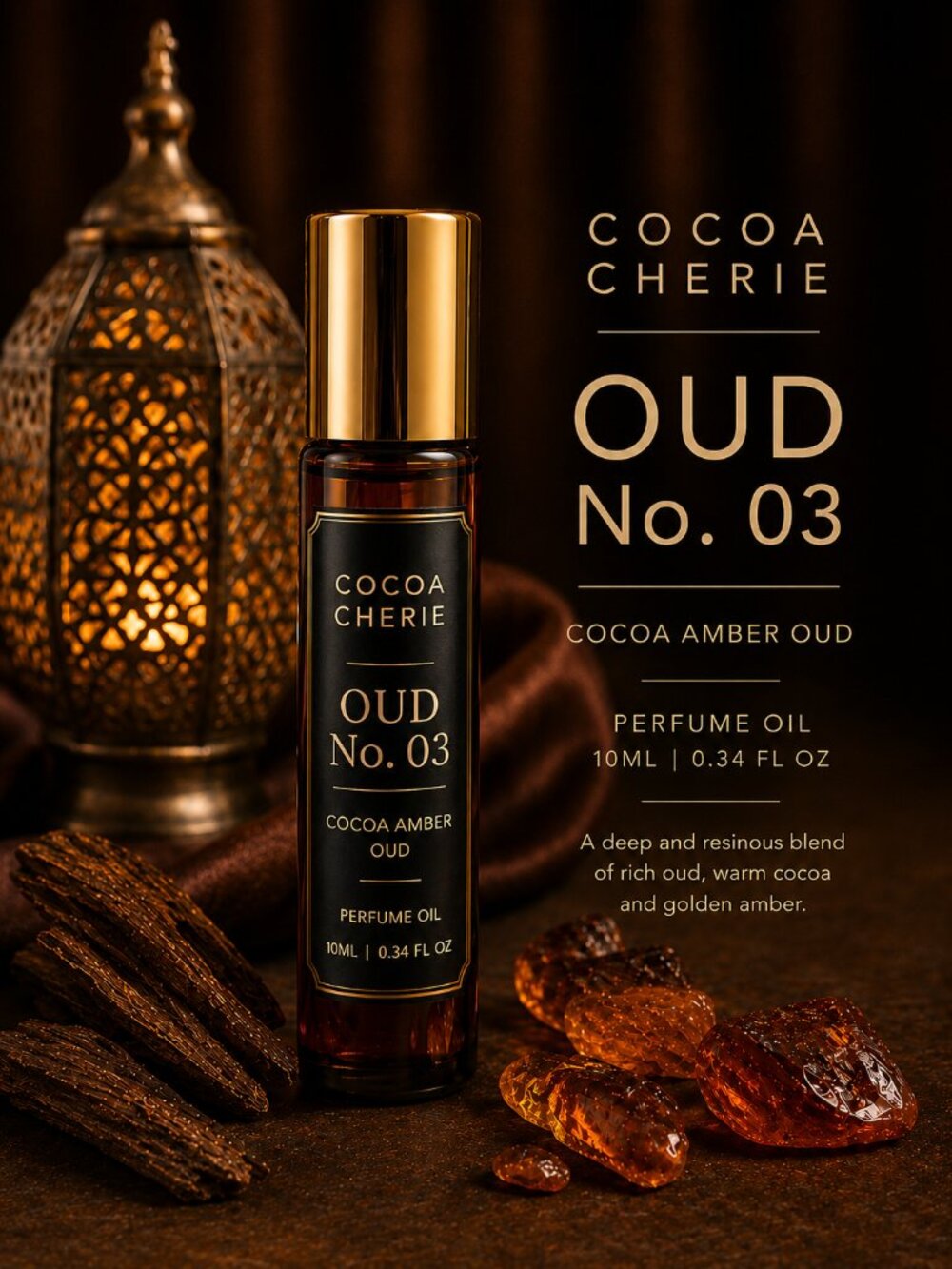 Cocoa Amber Oud Perfume Oil 10ml